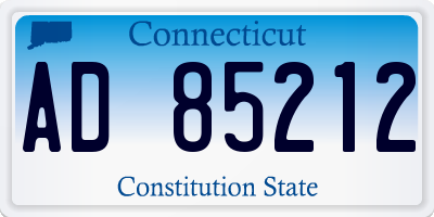 CT license plate AD85212