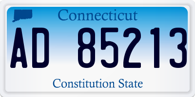 CT license plate AD85213
