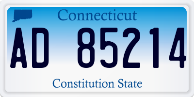 CT license plate AD85214