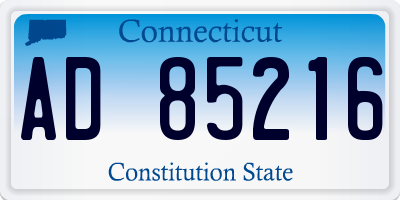 CT license plate AD85216