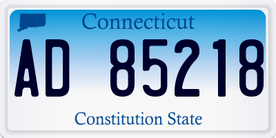 CT license plate AD85218