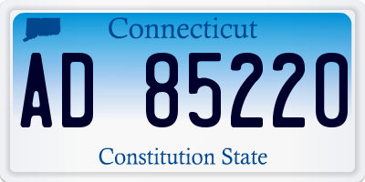 CT license plate AD85220
