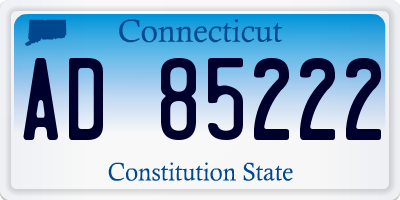 CT license plate AD85222