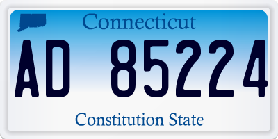 CT license plate AD85224