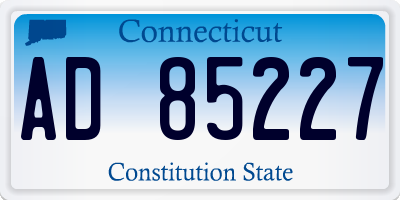 CT license plate AD85227