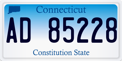CT license plate AD85228