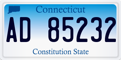 CT license plate AD85232