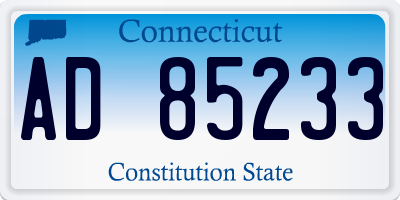 CT license plate AD85233
