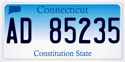 CT license plate AD85235