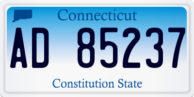CT license plate AD85237
