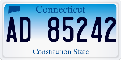 CT license plate AD85242