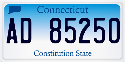 CT license plate AD85250