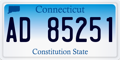 CT license plate AD85251