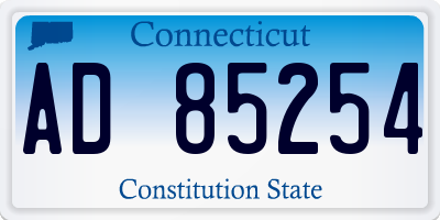 CT license plate AD85254