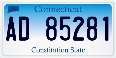 CT license plate AD85281