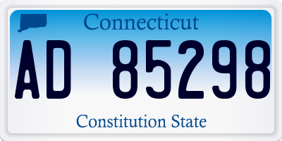 CT license plate AD85298