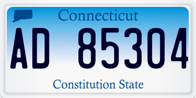 CT license plate AD85304