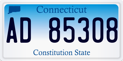 CT license plate AD85308