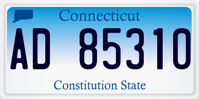 CT license plate AD85310