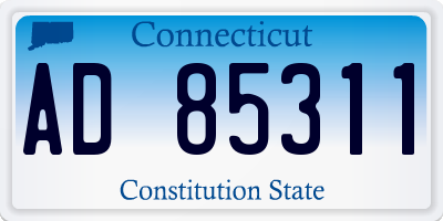 CT license plate AD85311