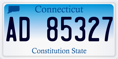 CT license plate AD85327
