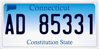 CT license plate AD85331