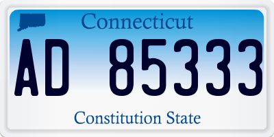 CT license plate AD85333