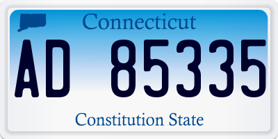 CT license plate AD85335