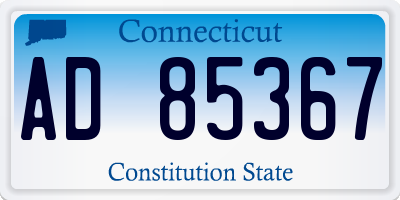 CT license plate AD85367