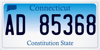 CT license plate AD85368
