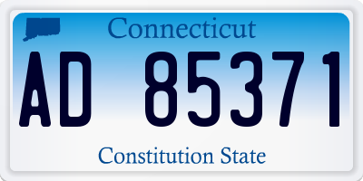CT license plate AD85371