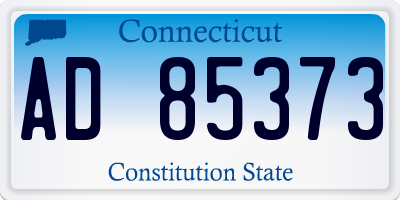CT license plate AD85373