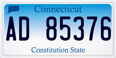 CT license plate AD85376