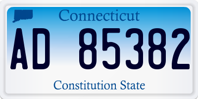 CT license plate AD85382