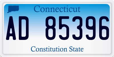 CT license plate AD85396