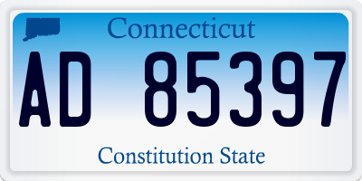 CT license plate AD85397