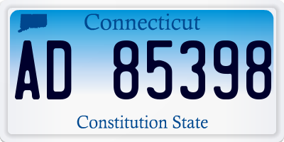 CT license plate AD85398