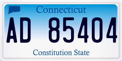 CT license plate AD85404