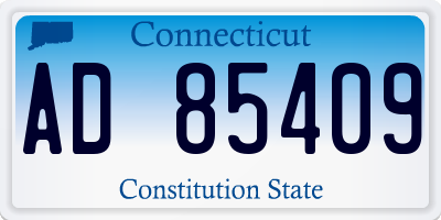 CT license plate AD85409