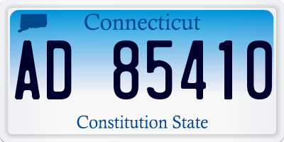 CT license plate AD85410