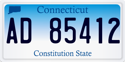 CT license plate AD85412