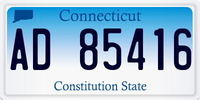 CT license plate AD85416