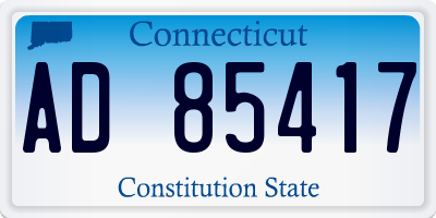 CT license plate AD85417