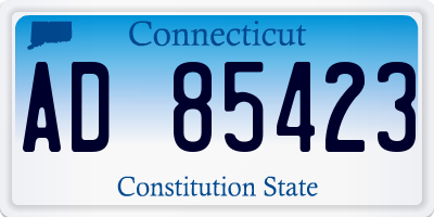 CT license plate AD85423