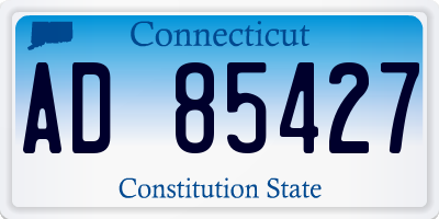 CT license plate AD85427