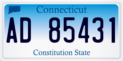CT license plate AD85431