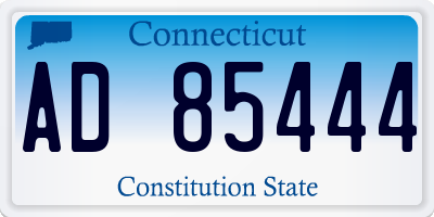 CT license plate AD85444