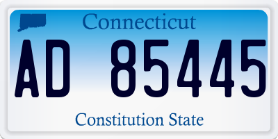 CT license plate AD85445