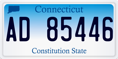 CT license plate AD85446