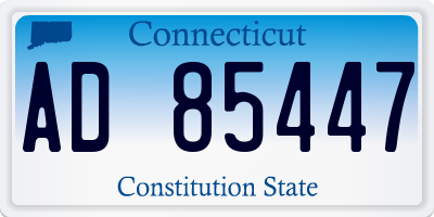 CT license plate AD85447
